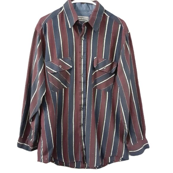 David Taylor Men's Shirt Size LT, 100% Acrylic, Long sleeve, Button down, soft - Picture 1 of 6